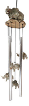 Ebros Gift Pachyderm Elephant Family Striding The Plains Resonant Relaxing Wind Chime Patio Garden Decor Decorative Figurine Noisemaker Elephants Baby Calf Safari Grasslands