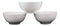 Contemporary White Porcelain Large Ramen Pho Udon Soup Bowls 48oz 8.25"D (Set 3)