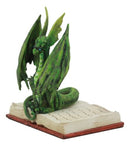 Amy Brown Fantasy Green Rune Book Dragon Of Bibliography Figurine Decor Statue