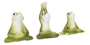 Ebros Zen Garden Inner Peace Yoga Frogs Set of 3 Figurine Collectible