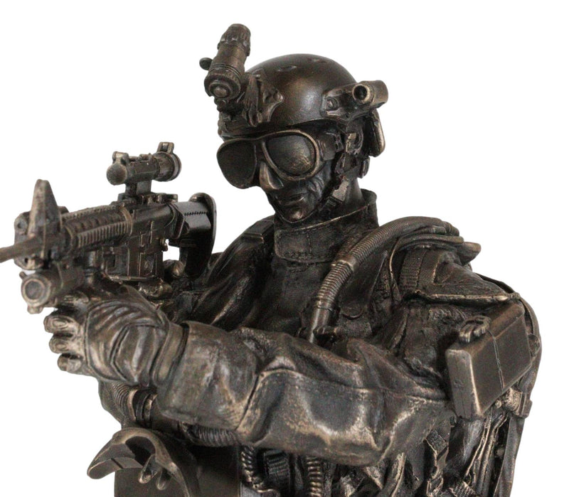 Large Modern Warfare Covert Operation Navy Seal Commando Statue Night Mission