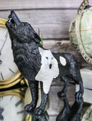 Shadow Moon Snow Native Tribal Howling Wolf Totem Spirit Figurine 6.25"L