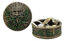 Ebros Wiccan Celtic Forest Spirit Greenman Tree of Life Round Jewelry Box 4.5" Diameter Vegetative Earth Deity Small Trinket Box Figurine