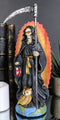 Ebros 7.25"H Holy Death Santa Muerte With Scythe In Tunic Robe Figurine (Black)