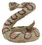 Lifelike Diamondback Rattlesnake Statue 6"H Realistic Snake Taxidermy Figurine