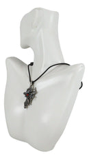 Medieval Gothic Dragon Serpent Excalibur Cross Pewter Pendant Necklace Jewelry