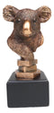 Ebros Exotic Australian Koala Bear Head Bust Statue In Bronze Electroplated Finish