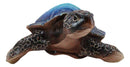 Nautical Ocean Blue Hues Giant Sea Turtle Swimming Decorative Figurine Tortoise