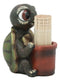 River Baby Tortoise Holding A Bucket Toothpick Holder Figurine With Toothpicks
