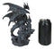 Gargantuan Stone Dragon Guarding Medieval Castle On Mountain Steppes Figurine