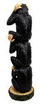 Ebros Gift Stacked See Hear Speak No Evil Monkeys Three Wise Apes of The Jungle Figurine 8.5" H Monkey See Monkey Do Animal Totem Pole Acrobatic Apes Statue Sculpture Home Decor