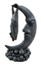 Ebros Sleeping Bat Hanging Over The Celestial Crescent Moon Figurine 8"H