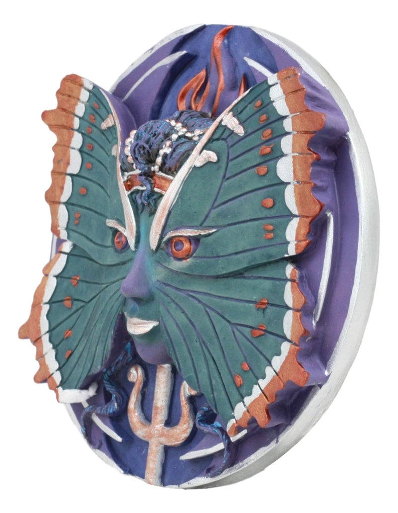 Ebros Butterfly Metamorphosis Psyche Spirit Goddess Decor Wall Plaque 5.25" Diameter Wiccan Wicca Art Decorative Sculpture by Oberon Zell