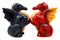 Ebros Twin Feng Shui Yin Yang Dragons Ceramic Magnetic Salt Pepper Shakers Set