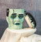 Ceramic Ghastly Victor Frankenstein Skull Cookie Jar Halloween Decor Kitchenware