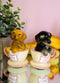 Black Chocolate Teacup Dachshund Puppies Puppy Love Ceramic Salt Pepper Shakers