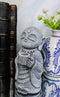 Feng Shui Zen Buddha Japanese Jizo Monk Drinking Out Of Tea Cup Figurine 5"H
