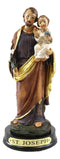Ebros Catholic Divinity Saint Joseph Carrying Baby Jesus Figurine 5"H Holy Family