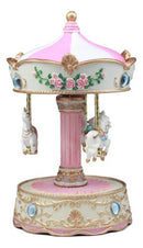 "Toyland" Carnival Merry Go Round Unicorns Pegasus Horse Musical Carousel Statue