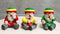 Whimsical Party All Day All Night Smoking Hippie Rasta Gnomes Figurines Set Of 3