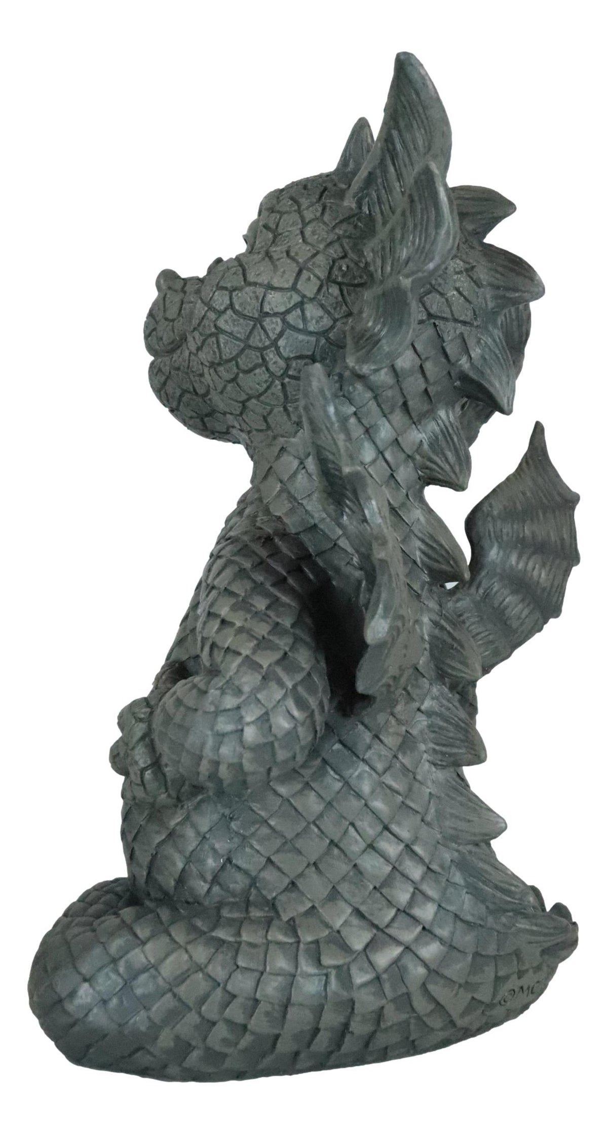 Keep Off Flip The Bird Rude Baby Dragon Sitting Statue 10"H Fairy Garden Decor - Ebros Gift