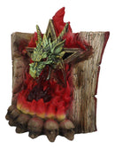Pentagram Star Green Dragon of Bibliography On Spell Book With LED Fire Breath