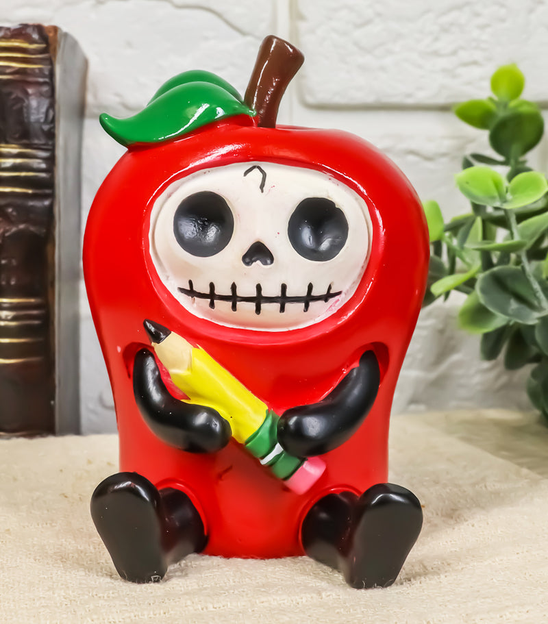 Furrybones Red Ringo Chili Pepper Skeleton With Pencil Furry Bones Figurine
