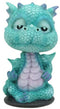 Ebros Wyrmling Baby Hatchling Blue Drake Yoga Dragon Bobblehead Figurine 4"H