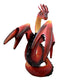 Ebros Gift Red Magma Imperial Long Serpentine Dragon Decorative Figurine 10.75"H