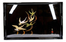 Japanese Flying Cranes 19" by 12" Large Black Lacquer Serving Tray With Handles