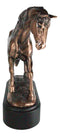 Rustic Western Tennessee Walking Horse Model Stallion Figurine With Trophy Base