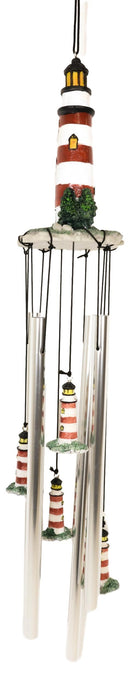 Assateague Islands Lighthouse Nautical Beacon Resonant Relaxing Wind Chime Patio