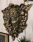Faux Bronze Autumn Acorn And Clover Greenman Wall Decor Plaque Maxine Miller