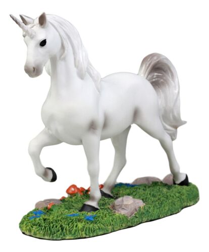 Enchanted Forest Glade Strolling Unicorn Figurine Decorative Statue 6.75"Long