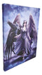 Ebros Anne Stokes Raven Crow Dark Angel Fey Wood Framed Picture Wall Decor