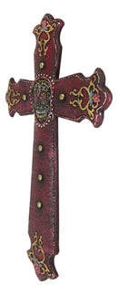 Rustic Western Dias De Muertos Milagros Sugar Skull Tuscan Le Fleur Wall Cross