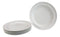 Pack Of 6 Contemporary Irregular Ridged Matte White Melamine Large Dinner Plates