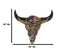 Western Patriotic Bull Cow Skull W/ American Flag Bald Eagle Marine Wall Decor