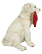 Labrador Puppy Dog Biting Red Heart I Love You Sign Figurine Pet Pal Animal Art