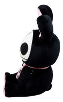 Furry Bones Skeleton Black Tuxedo Bunny With Pink Polka-dot Tie Plush Toy Doll