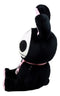 Furry Bones Skeleton Black Tuxedo Bunny With Pink Polka-dot Tie Plush Toy Doll