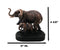 African Safari Bush Elephant Mother With Calf On Jungle March Figurine With Base