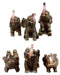 Ebros Gift African Savanna Whimsical Cute Baby Elephant Calves Set of 6 Figurines 3.5"H