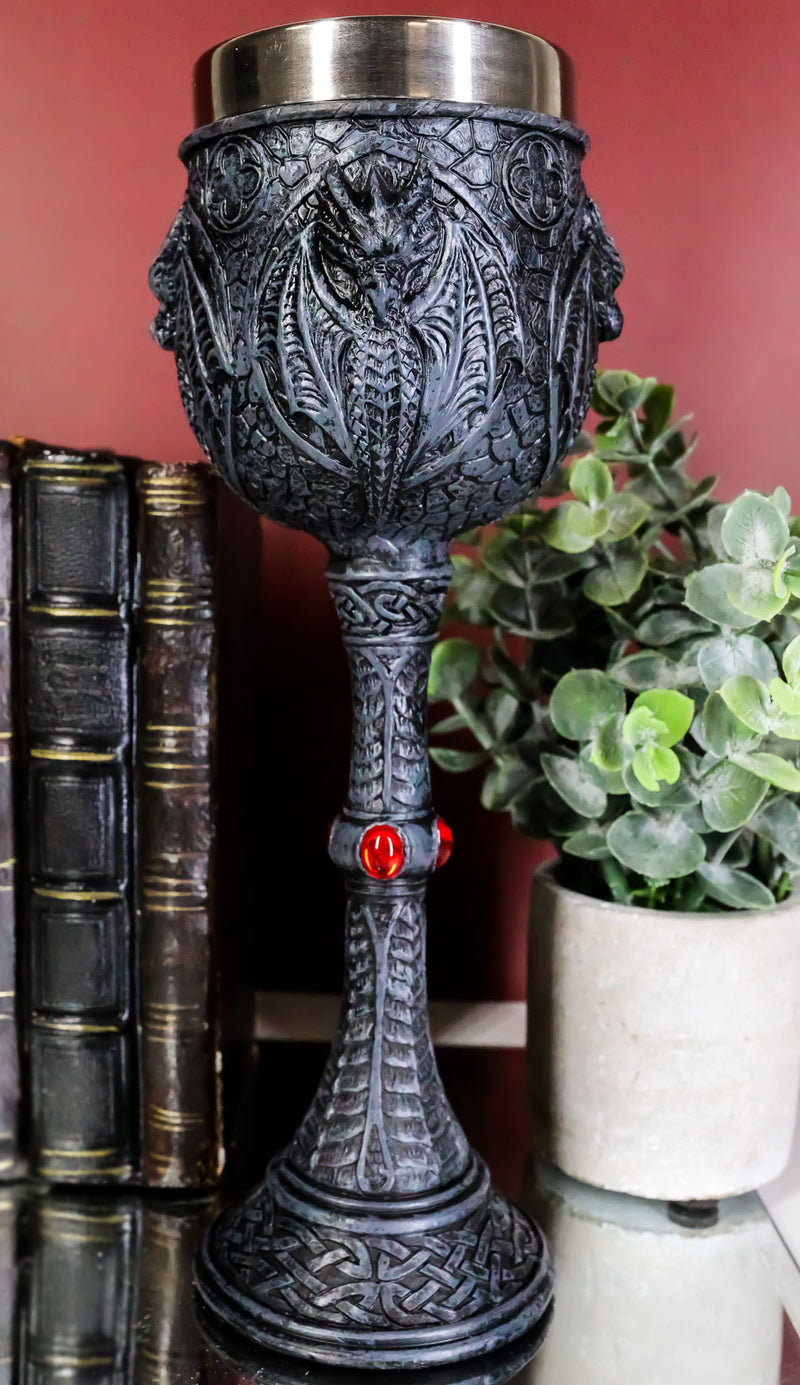 Gothic Lair of The Dragons Archaic Bone Dungeon Tombs Dragon Wine Goblet Cup