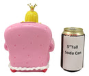 Bookworm Crown Princess Fairy Sitting On Pink Sofa Money Coin Bank Figurine