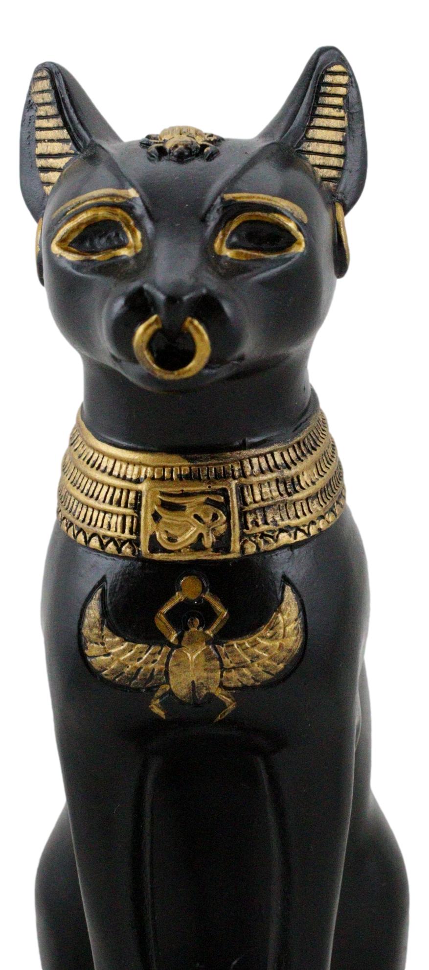 Egyptian Ancient God Deity Small Bastet Figurine Ubasti Bast Cat Motherhood Home