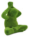 Ebros Meditating Yoga Frog Garden Statue in Flocked Artificial Moss Finish
