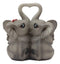 Ebros Together Forever Anniversary Elephant Couple With Heart Shaped Trunks Statue