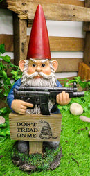 Ebros Don't Tread On Me Angry Old Mr Gnome With Rifle By Sign Guest Greeter Statue