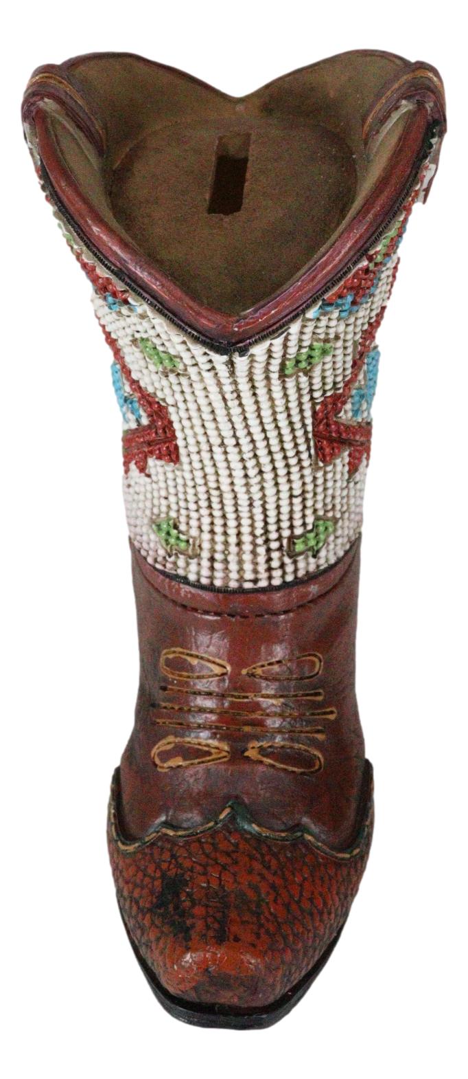 Rustic Western Patriotic Texas State Flag Cowboy Boot Money Coin Piggy Bank